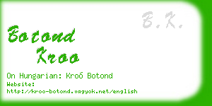 botond kroo business card